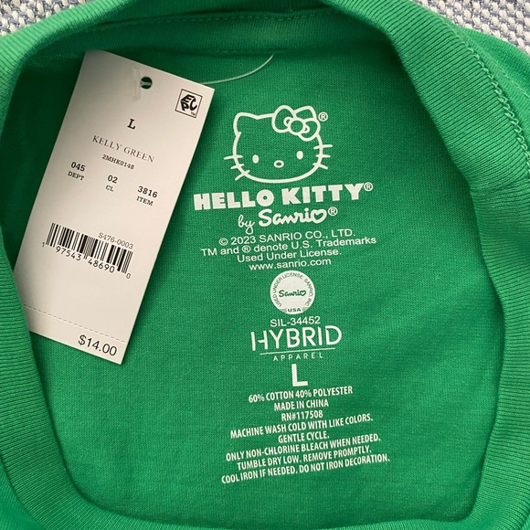 Hello Kitty Let it Snow Kelly Green T-Shirt - Picture 3 of 6